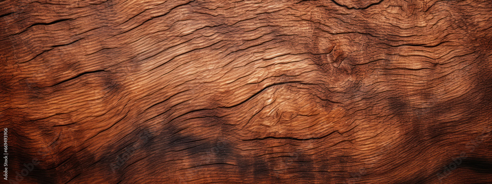 Naklejka premium Close-up of intricate wood grain and tree bark.