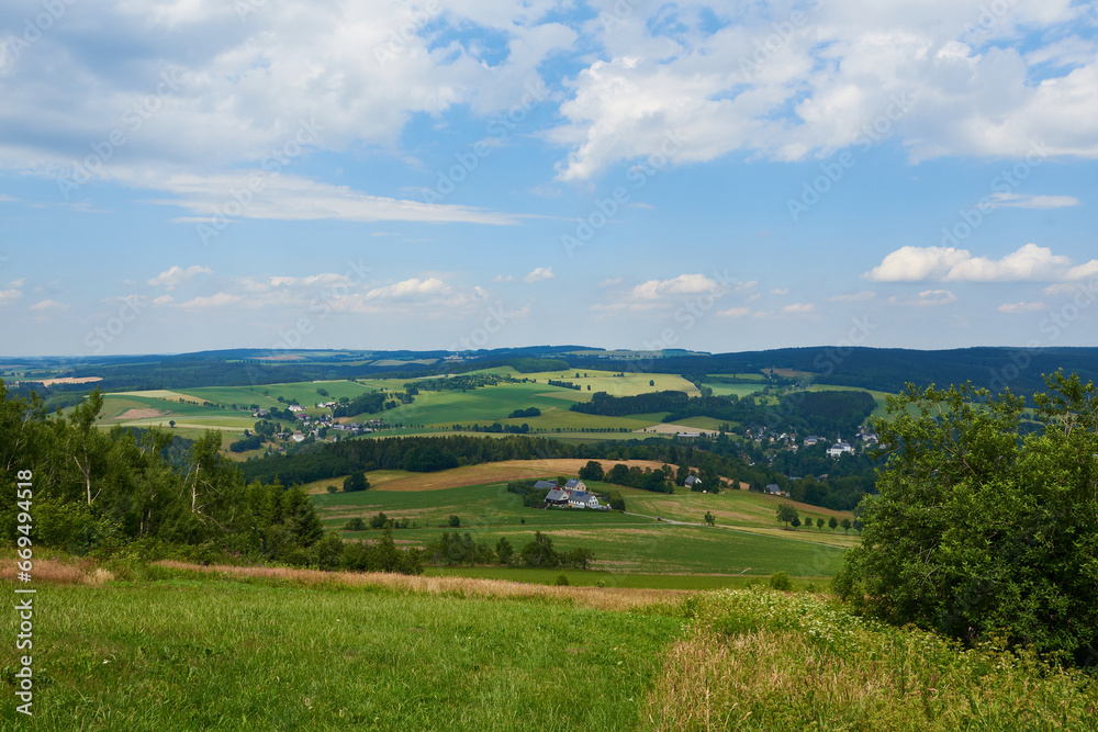  Blick vom Schwartenberg  im Erzgebirge