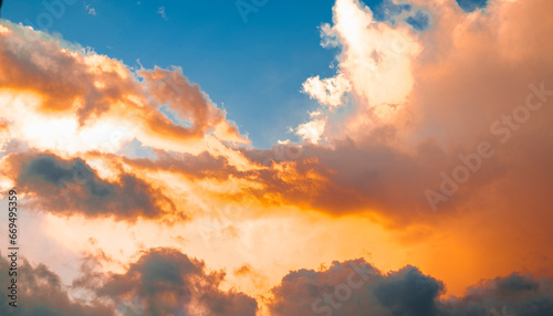 amazing colors before rain  clouds in the sky  orange  gray  blue  stormy weather report  sunrise or sunset cloudy