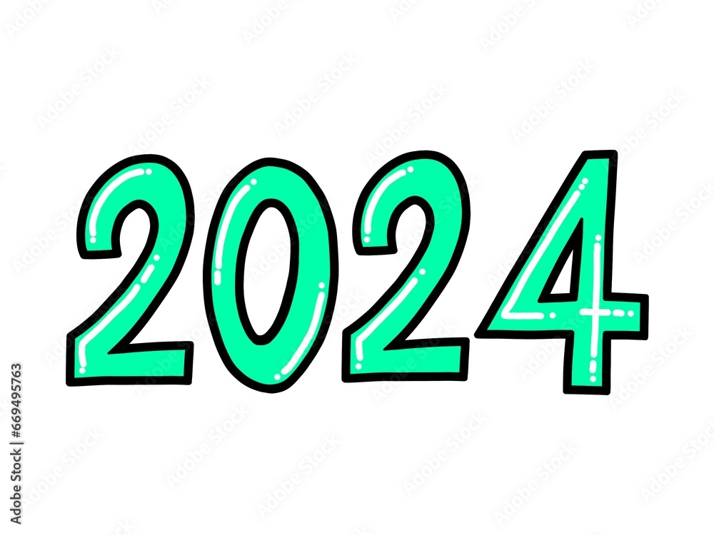 2024 数字イラスト 2024 数字イラスト