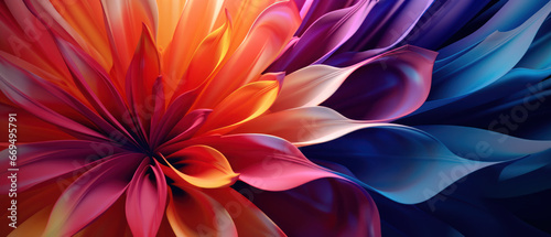 Macro shot of a vibrant abstract flower.