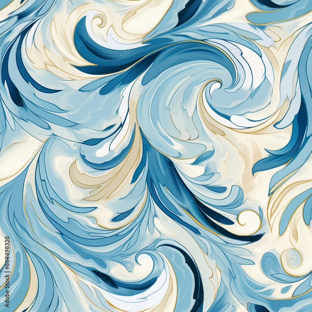 Marble Swirls and Swatches Pattern