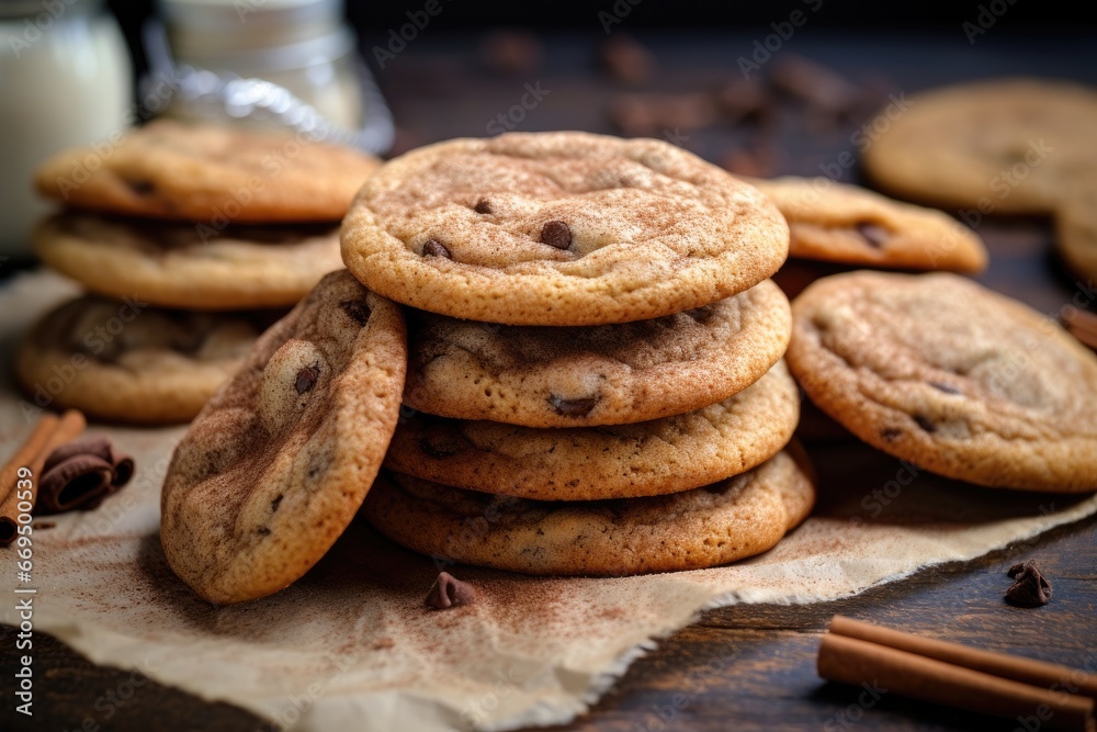 chocolate chip cookies on table