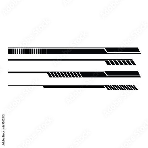 vector striped car livery decal design