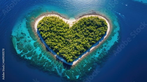 Australia, Great Barrier Reef, heart shaped reef, aerial view  © Creative Station
