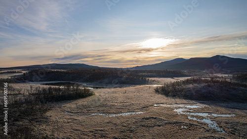 Herbst am Flatruetvägen im Jämtland, Schweden photo