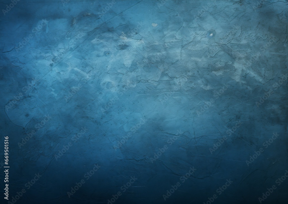Beautiful abstract decorative blue wall background grunge texture for banner with copy space for design