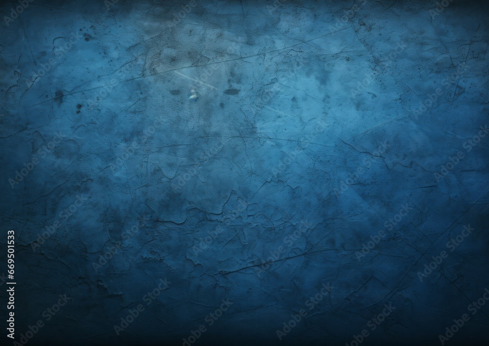 Beautiful abstract decorative blue wall background grunge texture for banner with copy space for design