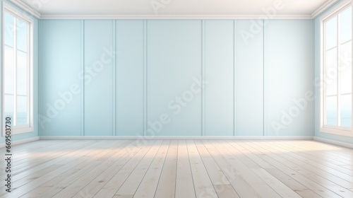 Blank red wall in house  baseboard on wooden parquet in sunlight for luxury interior design decoration  home appliance product background.3D Rendering
