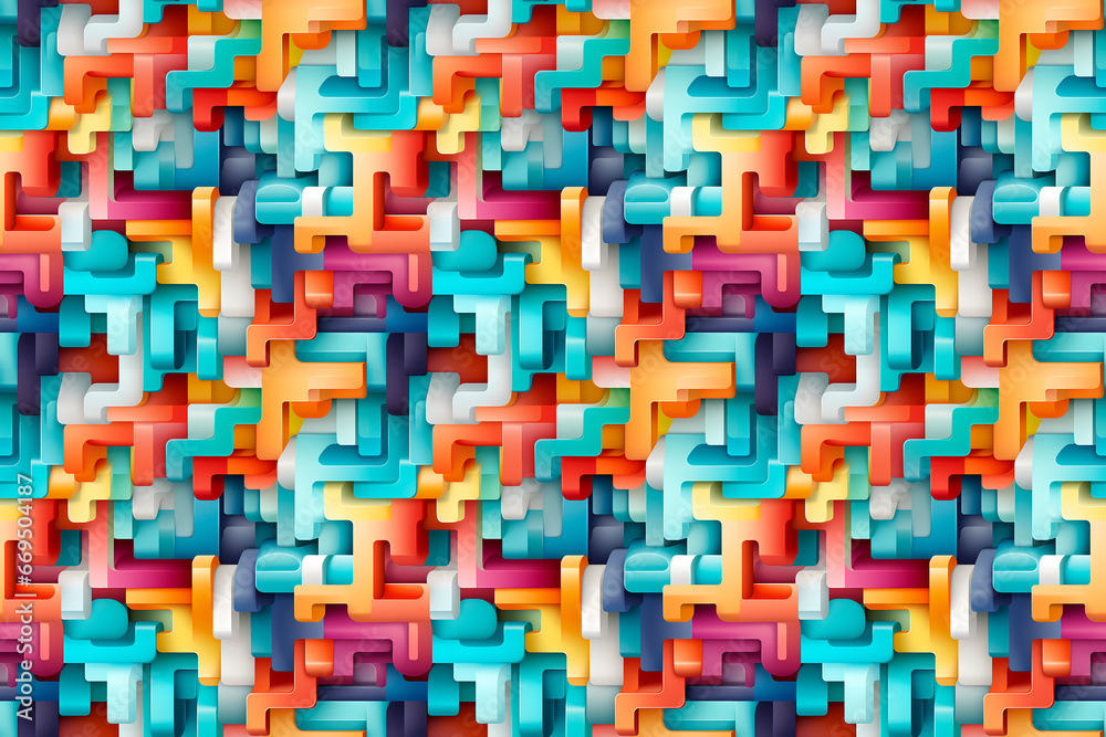 seamless pattern of abstract geometric colorful elements seamless pattern of abstract geometric colorful elements