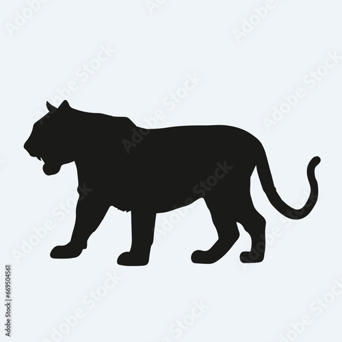 Hand drawn Tiger silhouette