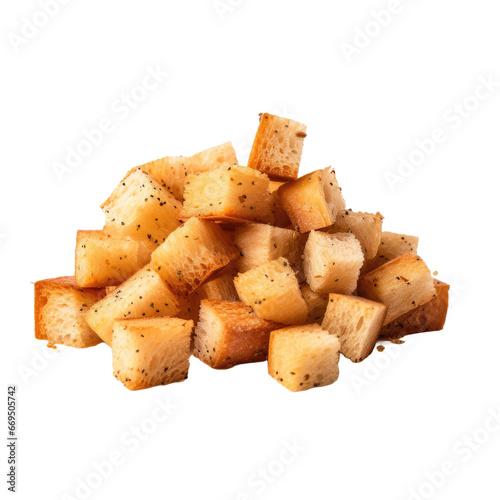Croutons on transparent background