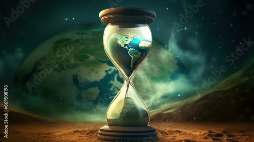 Earth's Climate Change Challenge: The Urgent Hourglass of Global Warming