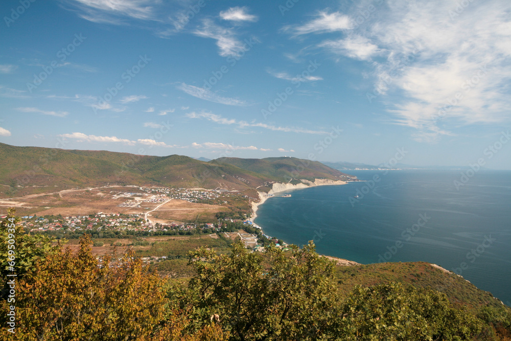 View of the Black Sea coast, Russia. View of the Black Sea coast, Russia.