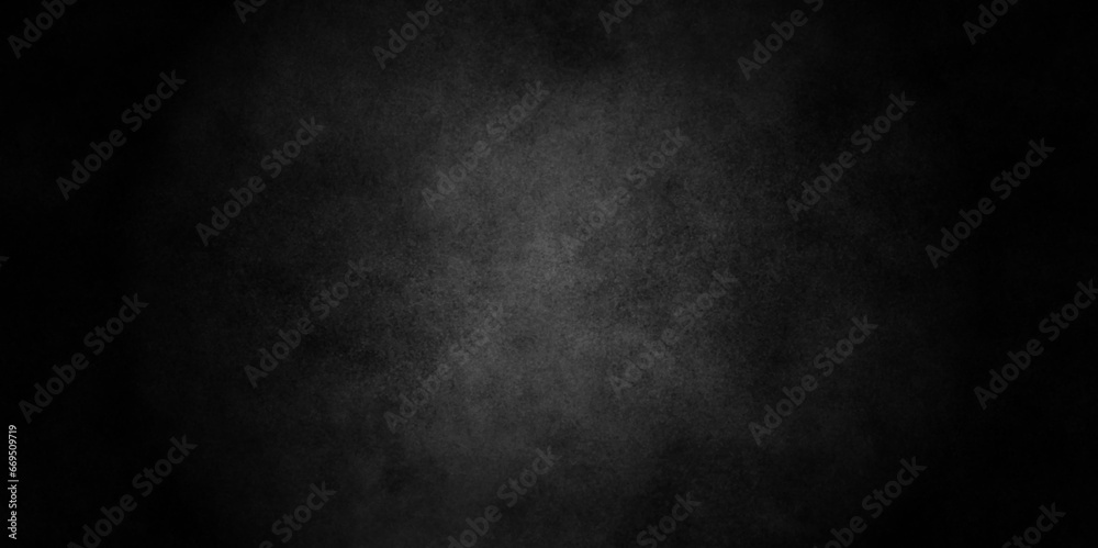Abstract design with grunge black and white background . Old cement wall . scary dark texture of old paper parchment and .decorative plaster or concrete with vignette  paper texture design .Dark wall  - obrazy, fototapety, plakaty 