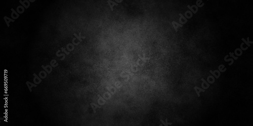 Abstract design with grunge black and white background . Old cement wall . scary dark texture of old paper parchment and .decorative plaster or concrete with vignette paper texture design .Dark wall 