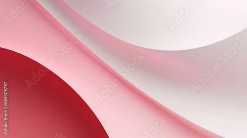 Wallpaper Mural Soft pink and white smooth curves minimal style abstract background, feminine and valentines day concept 3D illustration. Torontodigital.ca