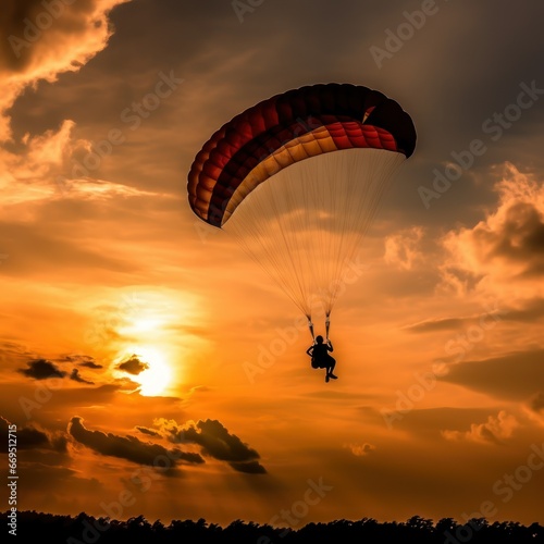 Skybound Serenity: Paraglide Bliss over Mountain Peaks, Adventures in the Air: Paraglide Excitement with Mountain Views
