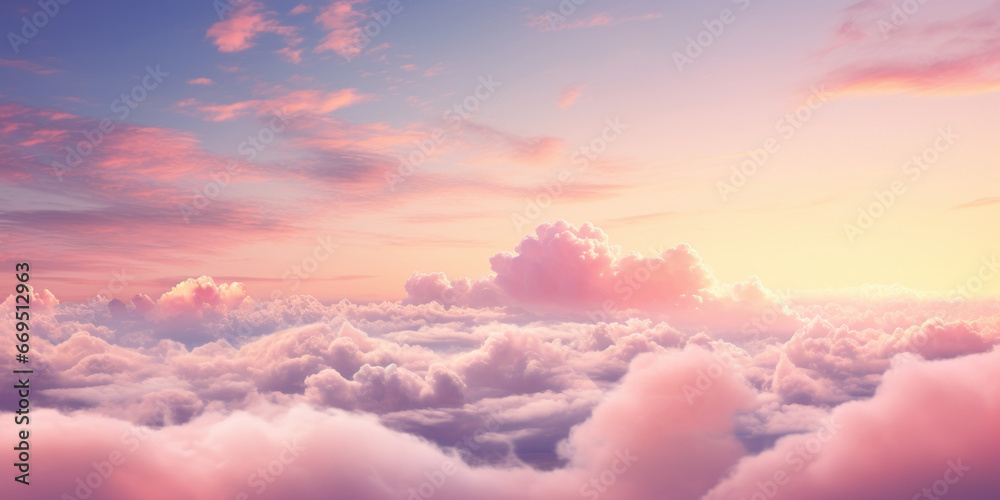 Breathtaking sunset with a sky painted in soft pink hues.