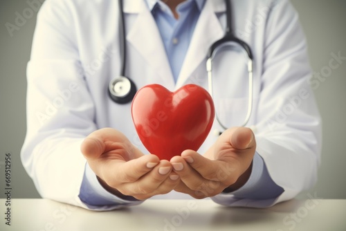 Cardiologist explaining heart health to a patient.