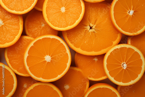 Orange slices background  Generative AI