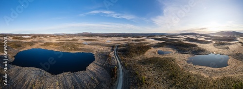 Herbst am Flatruetvägen im Jämtland, Schweden