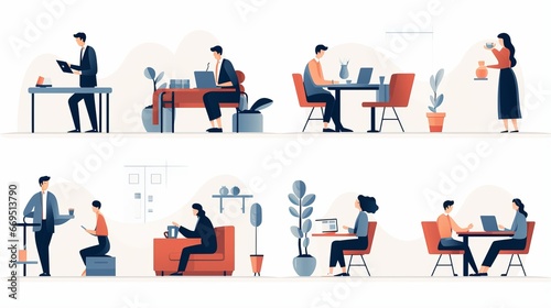 International Business Collaboration: Diverse Team in Conference, Cityscape Double Exposure Background. Success, Trust, and Agreement in Partnership. Vector Illustration Concept of Global Teamwork and