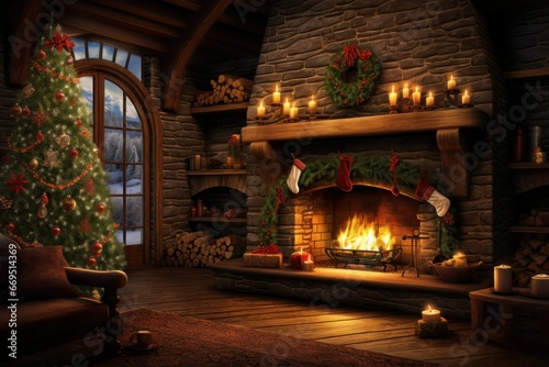 Cozy Christmas Eve Fireplace © Lucija