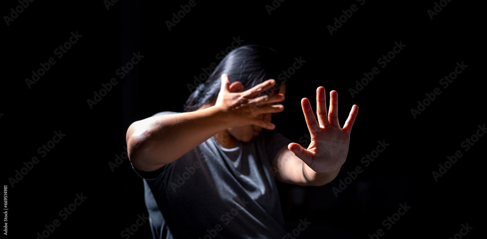 Stop Sexual abuse Concept, stop violence against Women, international