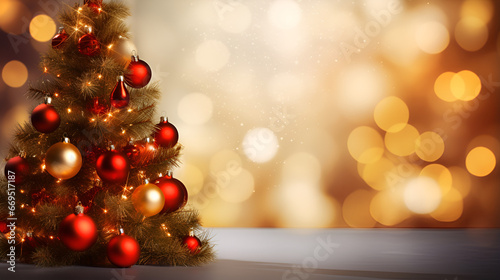 christmas tree decorations,Christmas Tree with Gift Box Illustrations,AI Generative 