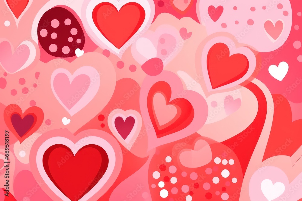 Groovy lovely backgrounds Happy Valentines day greeting card.