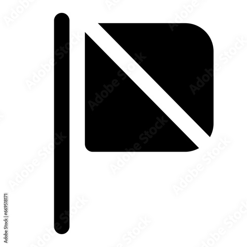 Semaphore signal glyph icon