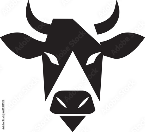 Dairy Cow Logo Black Vector for Adobe Stock Black Dairy Cow Logo Vector for Adobe Stock