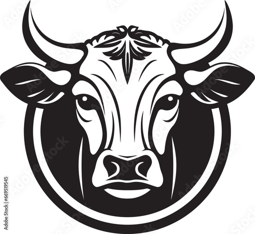 Dairy Cow Black Vector Logo for Website Black Dairy Cow Logo Vector for Website