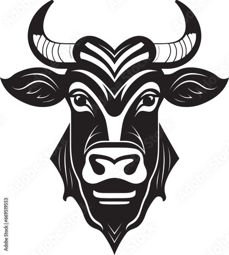 Vector Dairy Cow Logo Black for Website Dairy Cow Logo Icon Black Vector for App