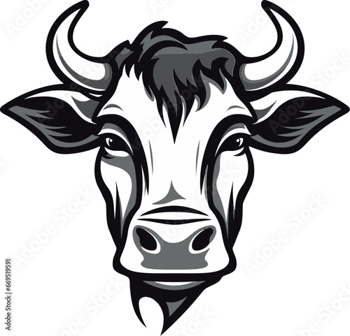 Dairy Cow Black Vector Logo for Mobile Black Dairy Cow Logo Vector for Mobile