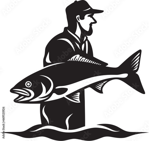 Fishermans Spirit Logo Symbol of Strength  Resilience  and Overcoming Challenges Fishermans Heart Logo Symbol of Compassion  Generosity  and Love of the Natural World