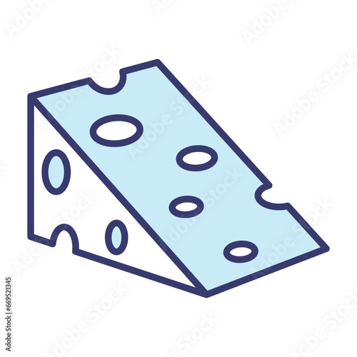 Cheese icon vector on trendy design