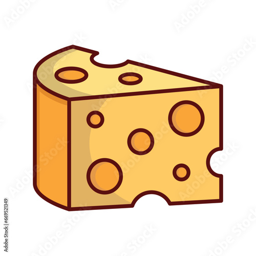 Cheese icon vector on trendy design
