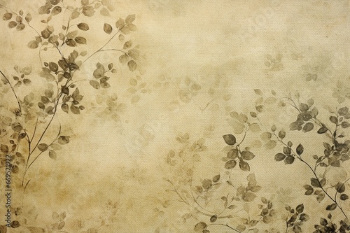 Vintage Canvas with Vines Texture Background