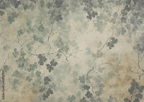 Vintage Canvas with Vines Texture Background