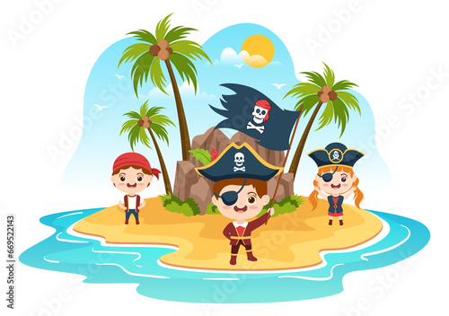 Pirate Cartoon Illustration