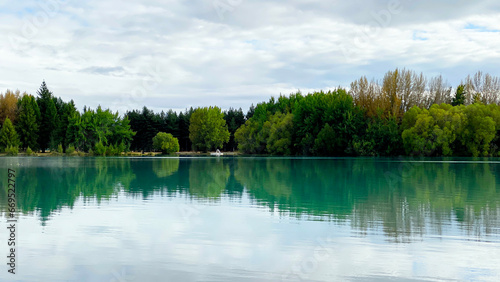 Beautiful Lake view aroung Twizel in Canterbury region in New Zealand