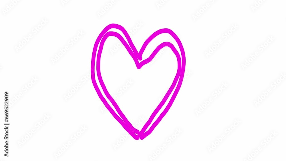 Animation of the love ping icon on a white background Animation of the love ping icon on a white background