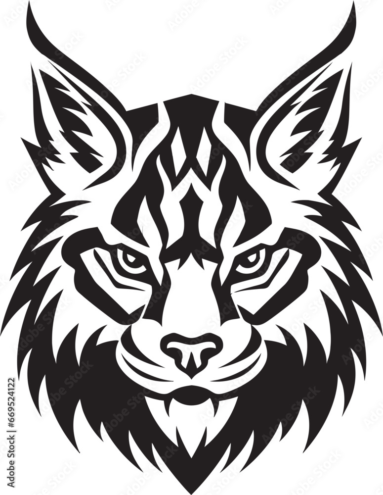 Minimalistic Feline Majesty Monochrome Symbol Emblematic Wildcat Excellence Iconic Art Minimalistic Feline Majesty Monochrome Symbol Emblematic Wildcat Excellence Iconic Art