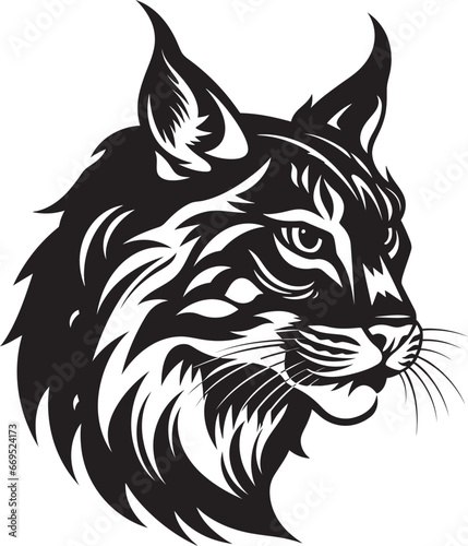 Photography Noble Lynx Emblem Monochromatic Symbol Prowler Silhouette Majesty Logo Art