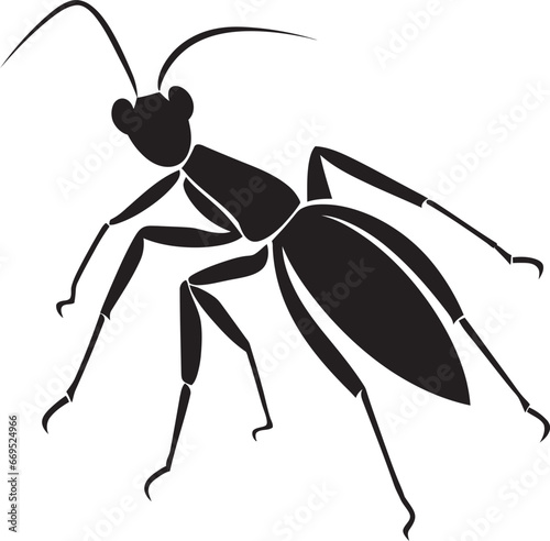 Serenity in Monochrome Mantodea Icon Design Noble Mantis Majesty Black Logo Art