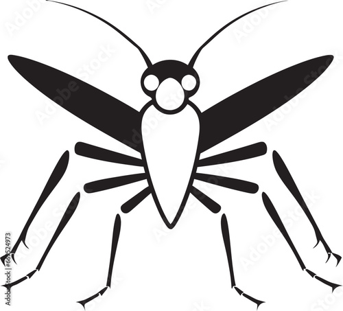 Majestic Predator Iconic Black Mantid Regal Insect Majesty Emblematic Logo
