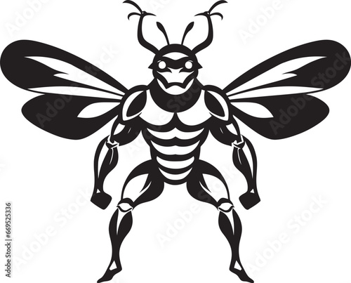 Noble Hornet Majesty Black Logo Art Insect Silhouette Excellence Emblematic Icon