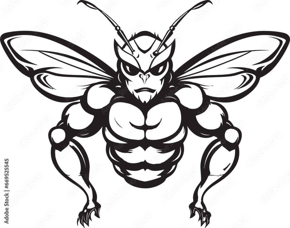 Minimalistic Hornet Emblem Wildlife Symbol Serenity of the Predation Hornet Silhouette Icon Minimalistic Hornet Emblem Wildlife Symbol Serenity of the Predation Hornet Silhouette Icon